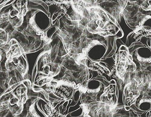 MST-DESIGN Wassertransferdruck Folie I CA-R-065 Totenköpfe Skulls schwarz I 5 Meter Film in 50 cm Breite I I Wassertransferdruckfilm WTP Water Transfer Printing Hydrographics