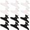 12 Stück Schmetterling Friseur Klemmen Salon Haar Claw Friseur Klemme Schwarz Weiß Clip Barrettes