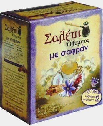 Griechisch Salepi Salep With Saffron Sahlab Getränk, 120 gr (10x12gr)