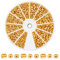 PandaHall about 1800pcs Crimpperlen aus Messing Goldene Abstandshalter Perlen 3 Größe Goldene Perlen Quetschperlen für die Schmuckherstellung, Loch 1.2~2mm