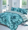NZ Rose Pattern Floral Luxurious Modern Style Duvet Cover Sets Reversible Bedding Sets (Teal, Super King)