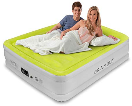 Bramble Queen Size Luftmatratze für 2 Personen (200 x 150 x 56 cm) - Selbstaufblasend mit eingebauter elektrischer Pumpe