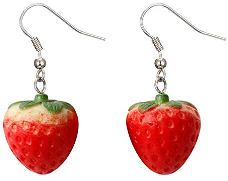 Ogquaton Simulation rote Erdbeere baumeln Ohrring für Frauen DIY Schmuck Zubehör praktisch und beliebt