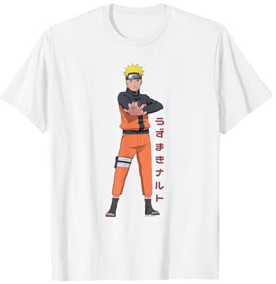 Naruto Shippuden Naruto mit Kanji Anime T-Shirt