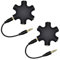 iPobie 5-Fach Klinken Splitter, Universal 3,5mm Klinke Audio Verteiler Kopfhörer Buchse für Smartphones, Laptops und PC, 2 Stück