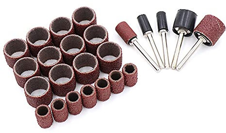 Nastri abrasivi 1/4 '' 1/2 '' Manicotti per tamburo 80-600 grana per lima per unghie Dremel Manicure, grana 320, piccola