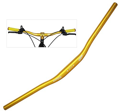 WAKE Fahrrad Lenker 31.8MM Aluminiumlegierung MTB Lenker Riser Bar für Mountainbike 780MM,Gold