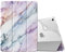 MoKo für iPad Air 11 Zoll Hülle 7./6. Generation M3/M2 2025/2024, iPad Air 5./4. Gen Hülle 2022/2020, Transluzent Matt Weich TPU Rückseite, Unterstützt Pencil Pro/2/USB-C, Lila Marmor