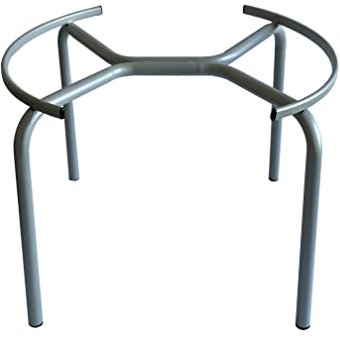 Tecnokit treppiede piedistallo supporto fusto olio, struttura in acciaio, colore alluminio, per fusti olio 100litri (100 LT)
