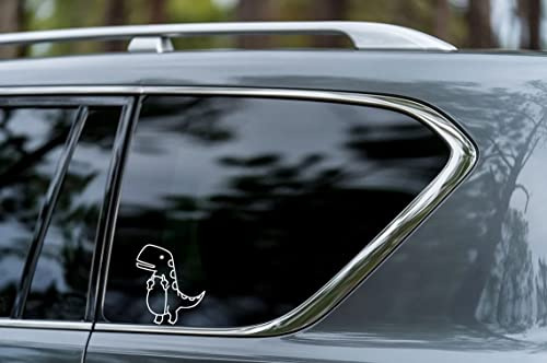 myrockshirt Süßer Kleiner Dino Mittelfinger Stinkefinger lustig Fun Sticker Aufkleber Autoaufkleber Sticker Decal