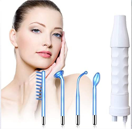 High Frequency Facial Care Wand Device With 4 Glass Tubes For Face/Eyes/Body Care (Valentine's Day/Mother's Day Gift)