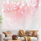 BaoNews Schöne Blumen-Farbe, rosa Blumen-Pflanzen-Wandteppich, weiches Pastell, große Wandbehang, Polyester-Tischdecken, Wandteppich, Schlafzimmer, Wohnzimmer, Wohnheim, 130 x 150 cm