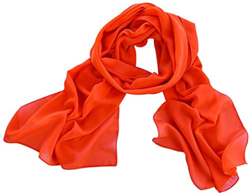 DOLCE ABBRACCIO by RiemTEX Damen Schal Tuch Stola elegante Schals und Tücher Verona aus Chiffon (Orange)