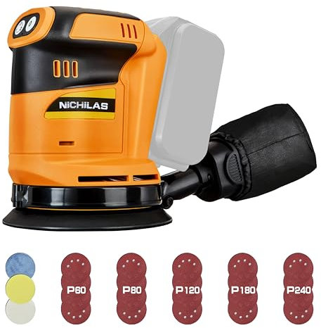 Dewalt Ponceuse excentrique pour batterie au lithium 12,7 cm Ponceuse électrique avec collecteur de poussière pour ponçage et polissage (sans batterie)