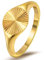 YeGieonr Edelstahl Ring Damen,Gold Ringe Frauen Wasserfest Schmuck, Non-Tarnish Vergoldete Ring Modeschmuck Geschenk für Frauen und Mädchen (Sonnendurchbruch, 62(19.8))
