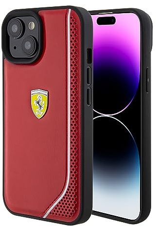 CG MOBILE Ferrari iPhone 15 Hardcase-Ruckseite - Reflective - Schwarz (Rot)