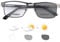MIRYEA Photochrome Übergangs Fernbrille für Männer und Frauen Retro Myopie-Brille mit TR90-Rahmen Leichtes Brillen für Kurzsichtigkeit Schwarz Vollrahmen Antireflexionsschutz UV Schutz Sonnenbrille