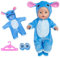 Puppenkleidung 35-43 cm, Puppenkleidung 43 cm für Babypuppen Enthält EIN Kleid, eine Kleidung Bekleidung Outfits und Verbinden für Baby Puppen 14-18Inch(Blau)
