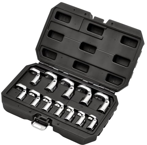 Draper 12403 Flexible Crowfoot Socket Wrench Set, 3/8 Sq. Dr. (12 Piece)