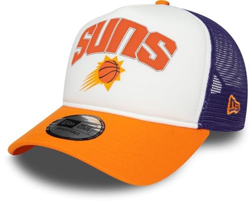 New Era Phoenix Suns NBA Trucker Kappe im Retro Look, Weiß/Orange