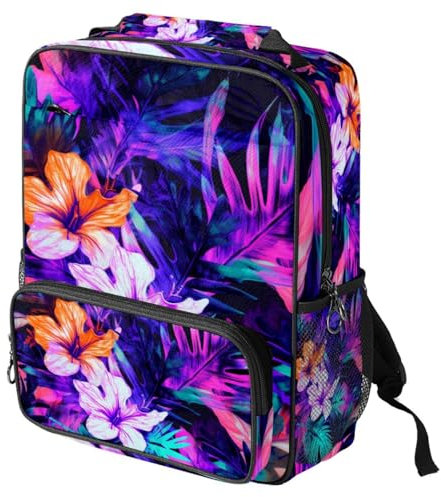WOSHJIUK Reiserucksack für Damen,Rucksack für Herren,Aquarellbaum der tropischen Blätter,Rucksack