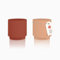 LARS NYSØM Juego de Salero y Pimentero | Salero y Pimentero de Acero Inoxidable con Moderno Diseño Minimalista, Fácil Recarga (Red/Peach)