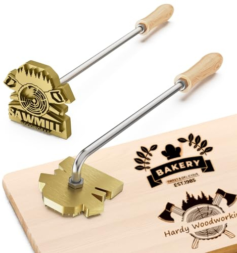 Brennstempel für Holz - Personalisiertes Brandeisen mit eigenem Logo für Holzarbeiten und Gravuren (1.5 Inches/3.8 cm)