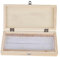 Microscope Zoology 50 Piece Learning Experiment Set Permanent Slides with Wooden Box Biology Glass Prepared Microscope Slides Specimens Wooden Slide Storage Box Housing