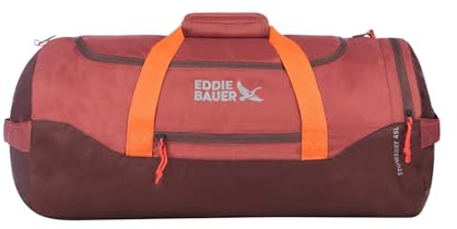 Eddie Bauer Verstaubare 45-Liter-Reisetasche aus Ripstop-Polyester, Kastanienbraun, 45L, Verstaubarer 45 l Seesack aus Ripstop-Polyester