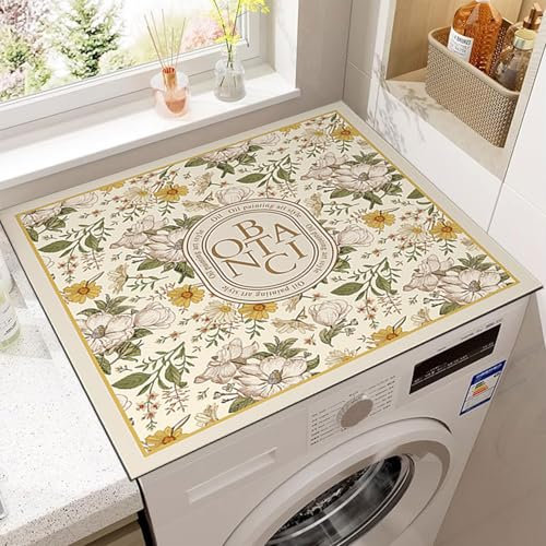 YeahBoom Cubierta Superior para Lavadora y Secadora,60 x 60 cm Cubierta para Lavadora,Funda para Lavadora,Funda Antipolvo para Lavadoras,Secadoras,Cocinas,Autocaravanas,Baños