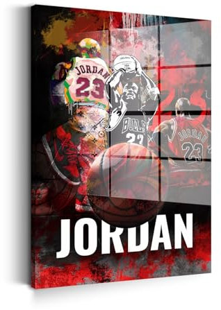 Basketballlegende Jordan Acrylglas Wandbild Bild Wanddeko Wohnzimmer XL Größe 60x90cm