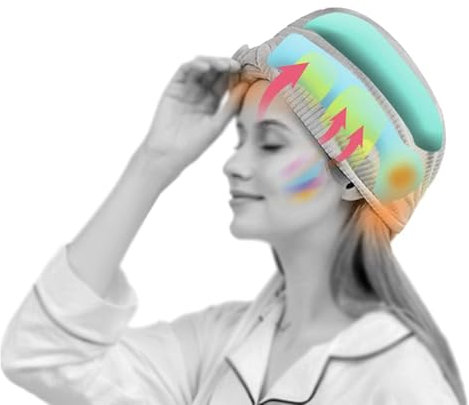 Kopfmassagegerät, Elektrisches Anti-Migräne Massagegerät Kopfkrauler Zur Entspannung von Kopf Durch Wärmekompression, Kopfmassage Gerät Förderung des Schlafes