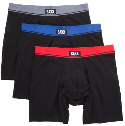 SAXX Underwear Co. Essential Herren-Boxershorts aus Baumwolle, 3er-Pack