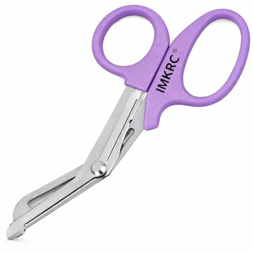 Tuff Cut Scissors Tough Shears First Aid Nurse Paramedic Emergency EMT for Nurses, Doctors, Firefighters, Paramedics (Lilac, Small 5.5'')