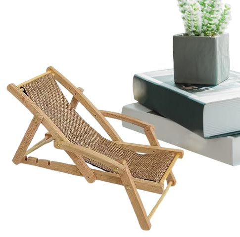 Huxibai Miniatur Möbel Für Puppenhaus,Mini Holzsessel - Miniaturmöbel Für Puppenhaus Und Vitrine Deko