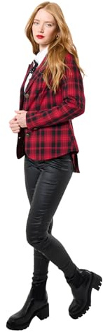 Joe Browns Women's Vibrant Red Check Blazer Casual
