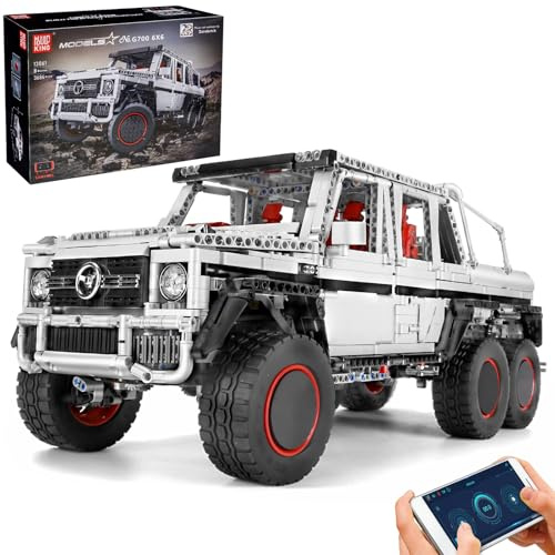 Mould King 13061 Technik Offroad-Fahrzeug Bauset, Geländewagen Konstruktionsspielzeug mit Realistischer Lenkung mit Motor und Fernbedienung, Klemmbausteine Geschenk für Erwachsene