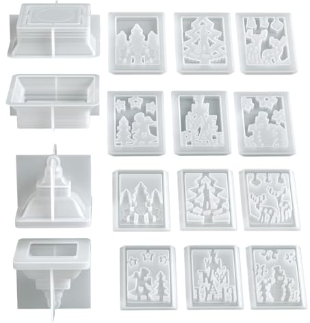 Générique Form Kandelaber – Form für Kerzenhalter | Formen für Weihnachtslaternen aus Epoxidharz | Modell Weihnachtslaterne für Handwerk, Dekoration von Haus und Urlaub
