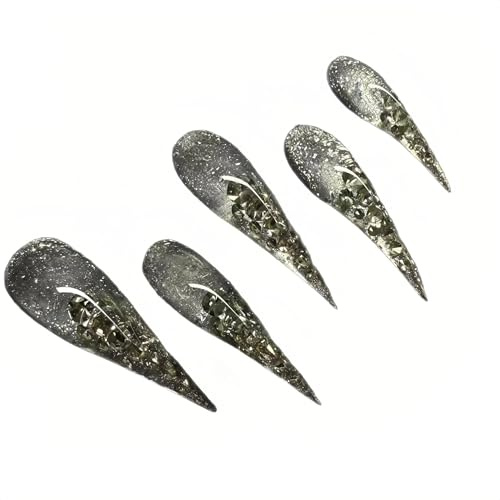 LOHAS Home Cool Style Wearable Nails Dragon Claw Nail Stickers, Crystal, L