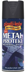 Plasti-kote PKT1284 Metal Protekt Spray Matt Black 400ml