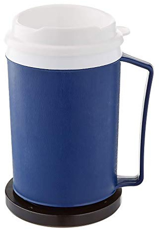 Homecraft Weighted Cup, 12 Oz. Weighted Mug with Lid & Internal Coaster with 8 oz. Additional Weight, Insulated Beverage Container with Secure Lid for Arthritis, Limited Grasp or Shaking Hands