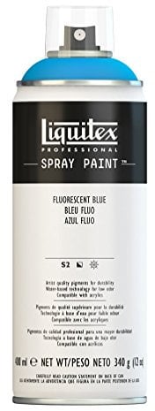 Liquitex 4450984 Professional Acryl Spraydose 400ml – Blau - fluoreszierend – Lichtecht, frostbeständig, mattes Finish, für Innen- & Außenbereich