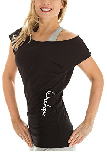 Winshape Damen Dance-Shirt WTR12 Freizeit Fitness Workout T, Schwarz, XL