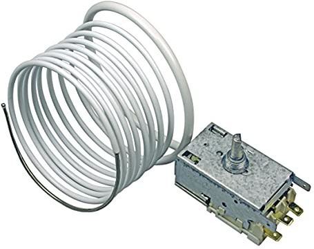 Ranco K57-L5818 Thermostat Temperaturregler 3x4,8mm AMP Kapillarrohr 2220mm Kühlschrank passend wie Liebherr 6151150 6151032 Miele 4501620 4501621 4501622 4501623 Neckermann Quelle 00820860