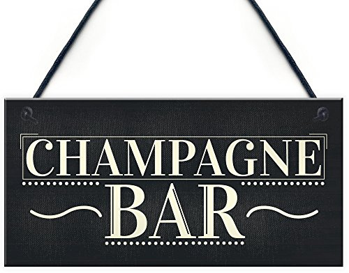 Red Ocean Champagne Bar Hanging Sign Gin & Tonic Pub BBQ Party Vintage Chic Alcohol Friendship Gift