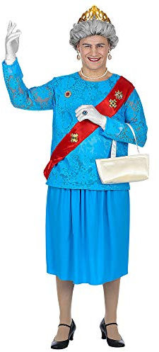 W WIDMANN MILANO Party Fashion - Kostüm The Queen, Männerkleid, Königsfamilie, Royals, Faschingskostüme