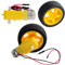Wishiot 2 Sets DC Gearbox Motor TT Motor 200RPM Tire Wheel DC 3-6V for Arduino Smart Car 1:48 Male Connector, for Arduino Micro:bit