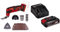 Einhell Herramienta multifunción a batería, electrónica de velocidad, accesorios incluidos, incluye 1 batería de 2.5 Ah y cargador individual