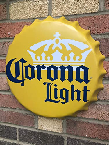 signs-unique Corona Light Bottle Cap Shaped Large Metal Sign 16