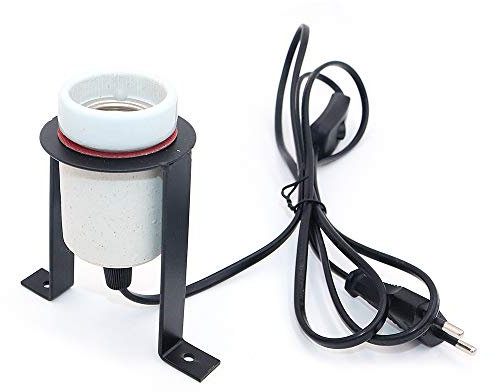 POFET Reptile Support de lampe chauffante en céramique Support de chauffage pour animaux de compagnie pour prise E27 Ampoule-EU